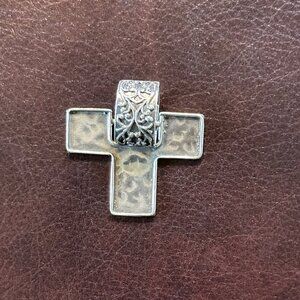 Silpada's filigree and lightly oxidized cross